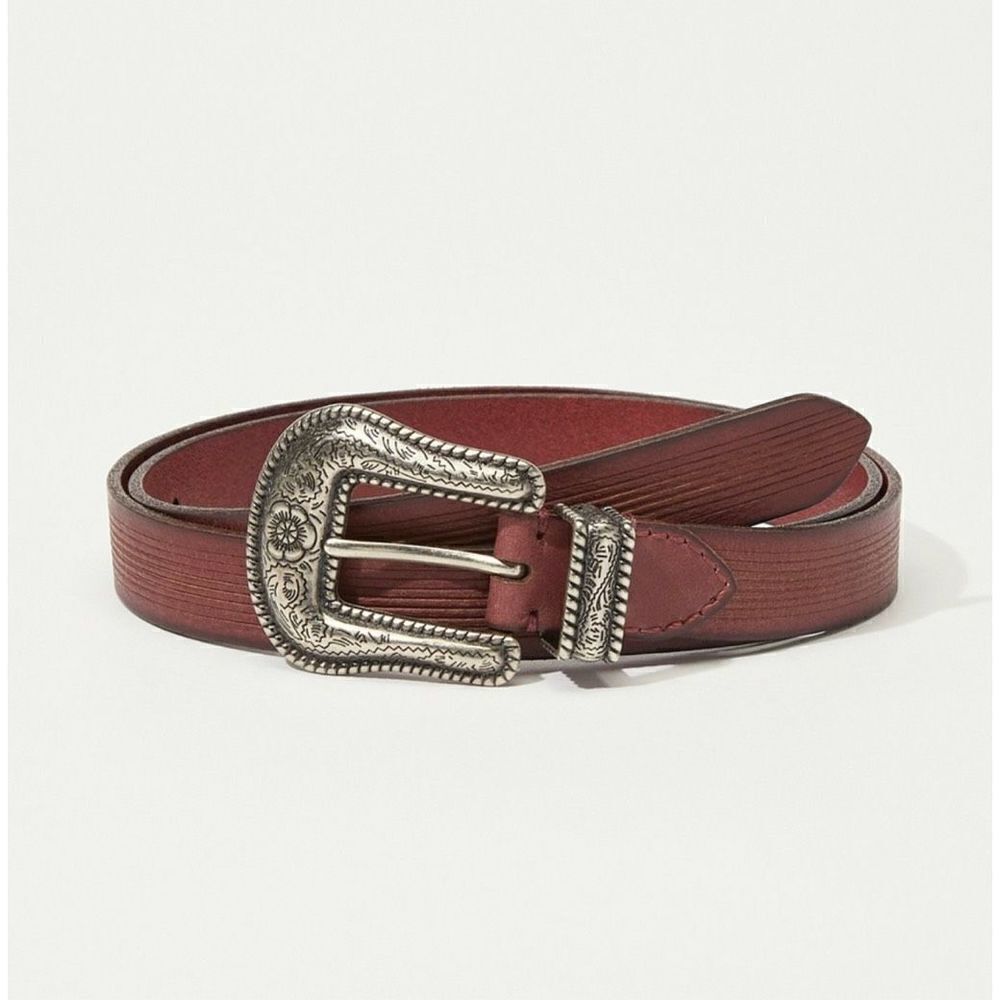 Lucky Brand Maroon Western Belt hombre